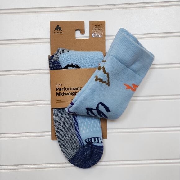 Burton Kids Performance Midweight Merino Wool Socks- M/L - Picture 2 of 6